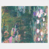 Wasser-Lilien-Teich Monet schöne Kunst Fleecedecke (Vorderseite (Horizontal))