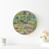 Wasser Lilien und die japanische Brücke Monet Fine Große Wanduhr (Zuhause)