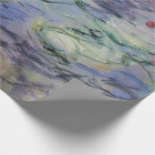 WASSER LILILIES IN PINK BLAUE POND VON Claude Mone Geschenkpapier (Ecke)