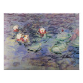 WASSER LILILIES IN PINK BLAUE POND VON Claude Mone Poster (Vorderseite)
