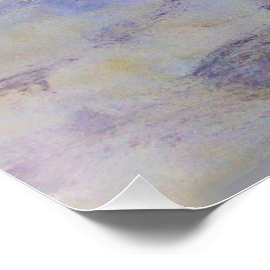 WASSER LILILIES IN PINK BLAUE POND VON Claude Mone Poster (Ecke)