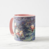 WASSER LILILIES IN PINK BLAUE POND VON Claude Mone Tasse (Vorderseite Links)