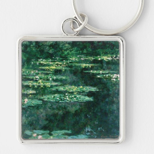 WASSER LILILIT IN GREEN POND von Claude Monet Keyc Schlüsselanhänger (Vorne)