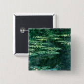 WASSER LILILIT IN GRÜNEN POND VON Claude Monet Button (Vorne & Hinten)
