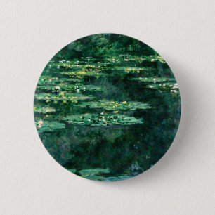 WASSER LILILIT IN GRÜNEN POND VON Claude Monet Button