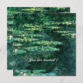 WASSER LILILIT IN GRÜNEN POND VON Claude Monet Einladung (Vorne/Hinten)