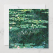 WASSER LILILIT IN GRÜNEN POND VON Claude Monet Einladung (Rückseite)