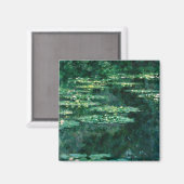 WASSER LILILIT IN GRÜNEN POND VON Claude Monet Magnet (Vorderseite/Rückseite)