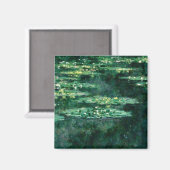 WASSER LILILIT IN GRÜNEN POND VON Claude Monet Magnet (Vorderseite/Rückseite)