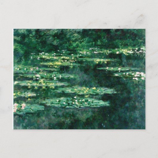 WASSER LILILIT IN GRÜNEN POND VON Claude Monet Postkarte (Vorderseite)