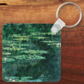WASSER LILILIT IN GRÜNEN POND VON Claude Monet Schlüsselanhänger (Rückseite)