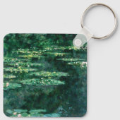 WASSER LILILIT IN GRÜNEN POND VON Claude Monet Schlüsselanhänger (Rückseite)