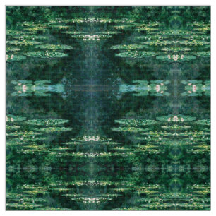 WASSER LILILIT IN GRÜNEN POND VON Claude Monet Stoff