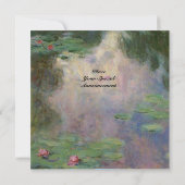 WASSER LILILIT IN PINK GREEN BLAUE REFLEKTIONEN EINLADUNG (Rückseite)