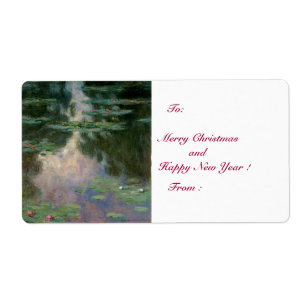 WASSER LILILIT IN PINK GREEN POND VON Claude Monet