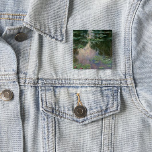 WASSER LILILIT IN PINK GREEN POND VON Claude Monet Button (Beispiel)
