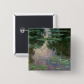 WASSER LILILIT IN PINK GREEN POND VON Claude Monet Button (Vorne & Hinten)