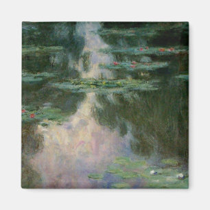 WASSER LILILIT IN PINK GREEN POND VON Claude Monet Magnet