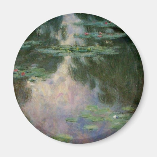 WASSER LILILIT IN PINK GREEN POND VON Claude Monet Magnet (Vorne)