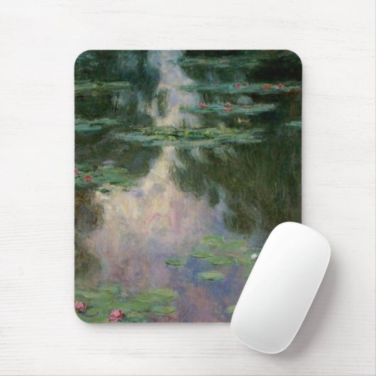 WASSER LILILIT IN PINK GREEN POND VON Claude Monet Mousepad (Mit Mouse)