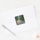 WASSER LILILIT IN PINK GREEN POND VON Claude Monet Quadratischer Aufkleber (Umschlag)