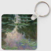 WASSER LILILIT IN PINK GREEN POND VON Claude Monet Schlüsselanhänger (Rückseite)