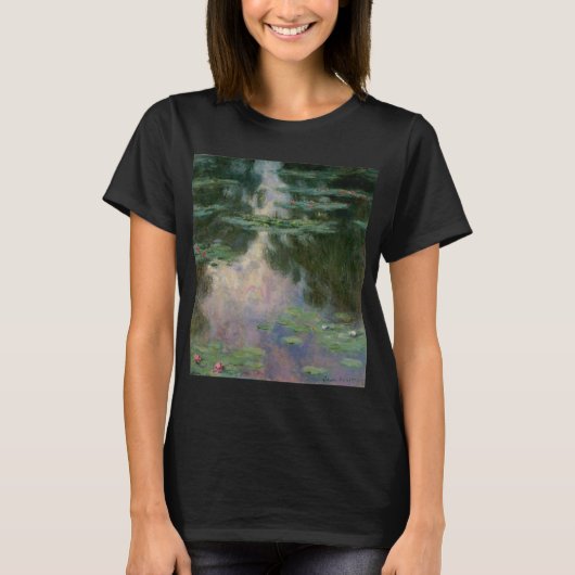 WASSER LILILIT IN PINK GREEN POND VON Claude Monet T-Shirt (Vorderseite)