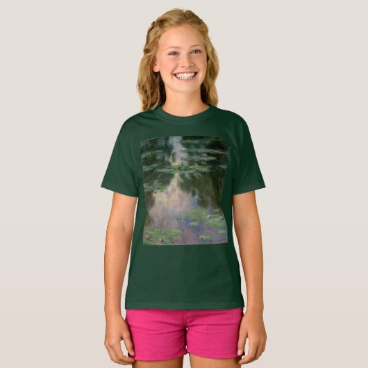WASSER LILILIT IN PINK GREEN POND VON Claude Monet T-Shirt (Vorne ganz)