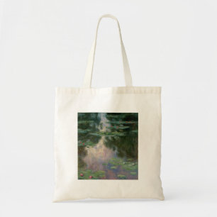 WASSER LILILIT IN PINK GREEN POND VON Claude Monet Tragetasche