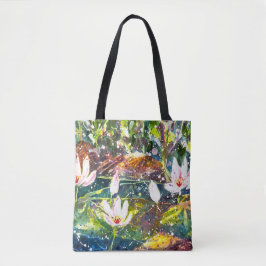 Wasser Lilly Teich Watercolor-Taschentasche Tasche