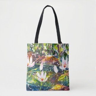 Wasser Lilly Teich Watercolor-Taschentasche Tasche