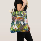Wasser Lilly Teich Watercolor-Taschentasche Tasche (Von Nahem)