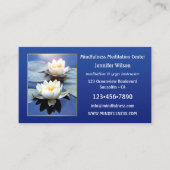Wasser Lily Mindfulness Medizin Yoga Visitenkarte (Vorderseite)