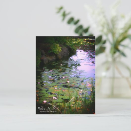 Wasser-Lily-Teich:Postkarte Postkarte (Stehend Vorderseite)
