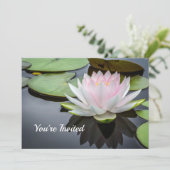 Wasser Lippenrosa Foto Brautparty Einladung (Stehend Vorderseite)