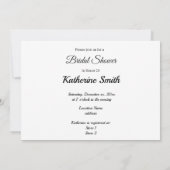 Wasser Lippenrosa Foto Brautparty Einladung (Rückseite)