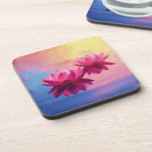 Wasser Lotus Getränkeuntersetzer (Linke Seite)