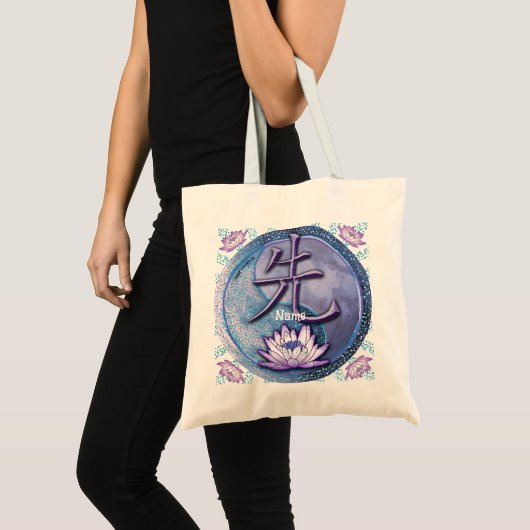 Wasser Lotus Lehrer Tote Tasche (Vorderseite (Produkt))