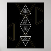 Wasser-Luft-Feuer vier Elemente-Poster Poster (Vorne)