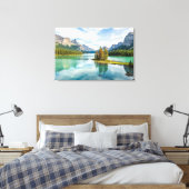 Wasser | Maligne Lake, Jasper National Park, Kanad Leinwanddruck (Insitu (Schlafzimmer))