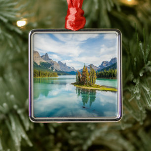 Wasser   Maligne Lake, Jasper National Park, Kanad Ornament Aus Metall