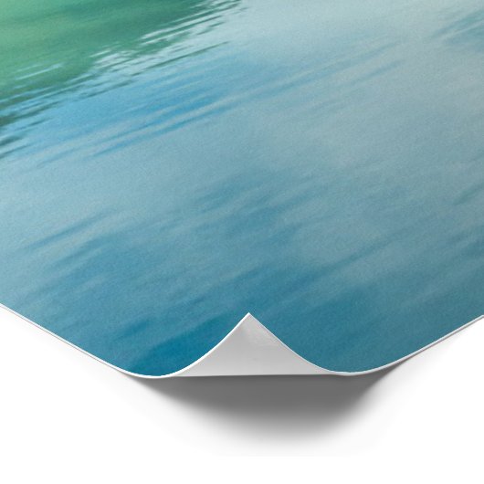 Wasser | Maligne Lake, Jasper National Park, Kanad Poster (Ecke)