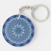 Wasser Mandala Acrylischer Schlüsselanhänger (Rückseite)