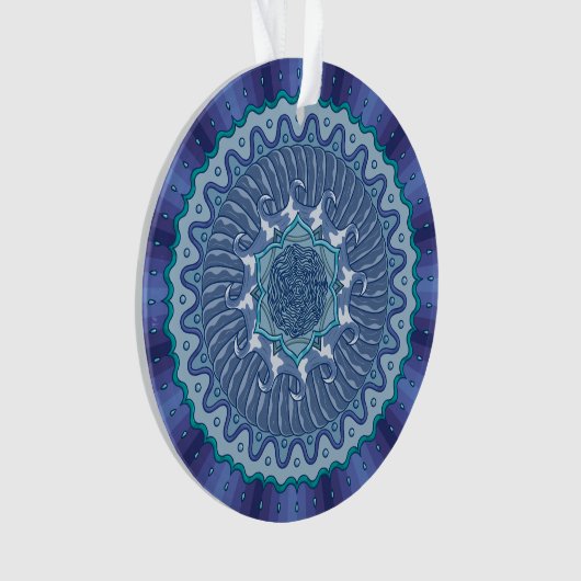 Wasser Mandala Akrylic Ornament (Vorderseite)