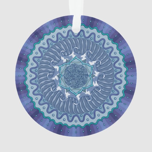 Wasser Mandala Akrylic Ornament (Rückseite)