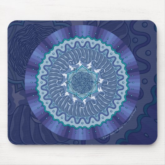 Wasser-Mandala Mousepad (Vorne)