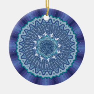 Wasser-Mandala-Verzierung Keramikornament