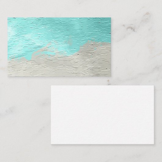 Wasser-MarineTürkis-Farben-Visitenkarte Visitenkarte (Vorne/Hinten)