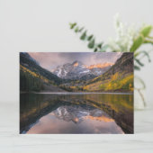Wasser | Maroon Bells Colorado Dankeskarte (Stehend Vorderseite)