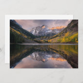 Wasser | Maroon Bells Colorado Dankeskarte (Vorne/Hinten)